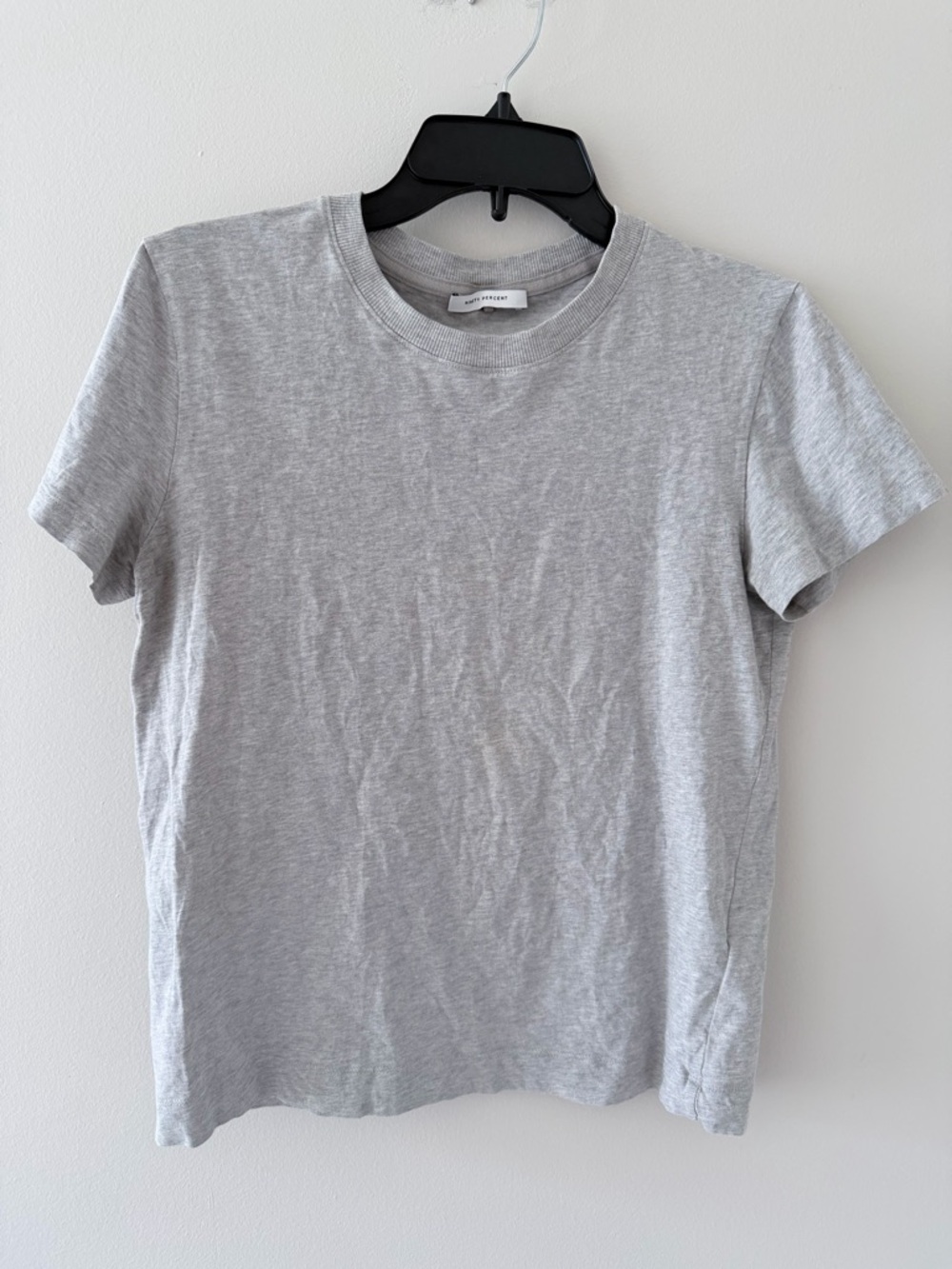 Ninety Percent Light Grey Crew Neck Short Sleeve Tee